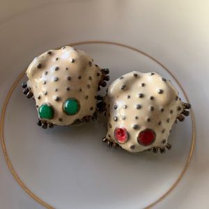 CINER Vintage Enamel Frog Clip Ons